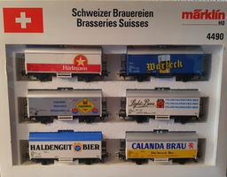 MÄRKLIN: SCHWEIZER BIERWAGEN-SET 4490 OVP