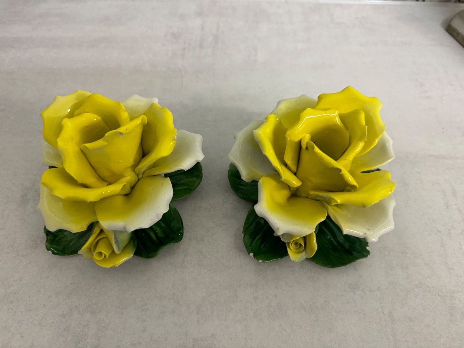 Portacandele: 4 Vintage Keramik Rosen – Usato da Geroldswil venduto da Jeremy11 2