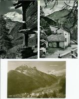 Saas Grund + Saas Fee VS 5 AK   ab  1923 sehr gut erhalten