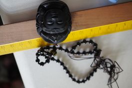 Obsidian Buddha  Schutz  Anhänger Mit Kordel