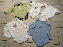 5 Baby Bodys Lan und Kurzarm Grösse 62/68