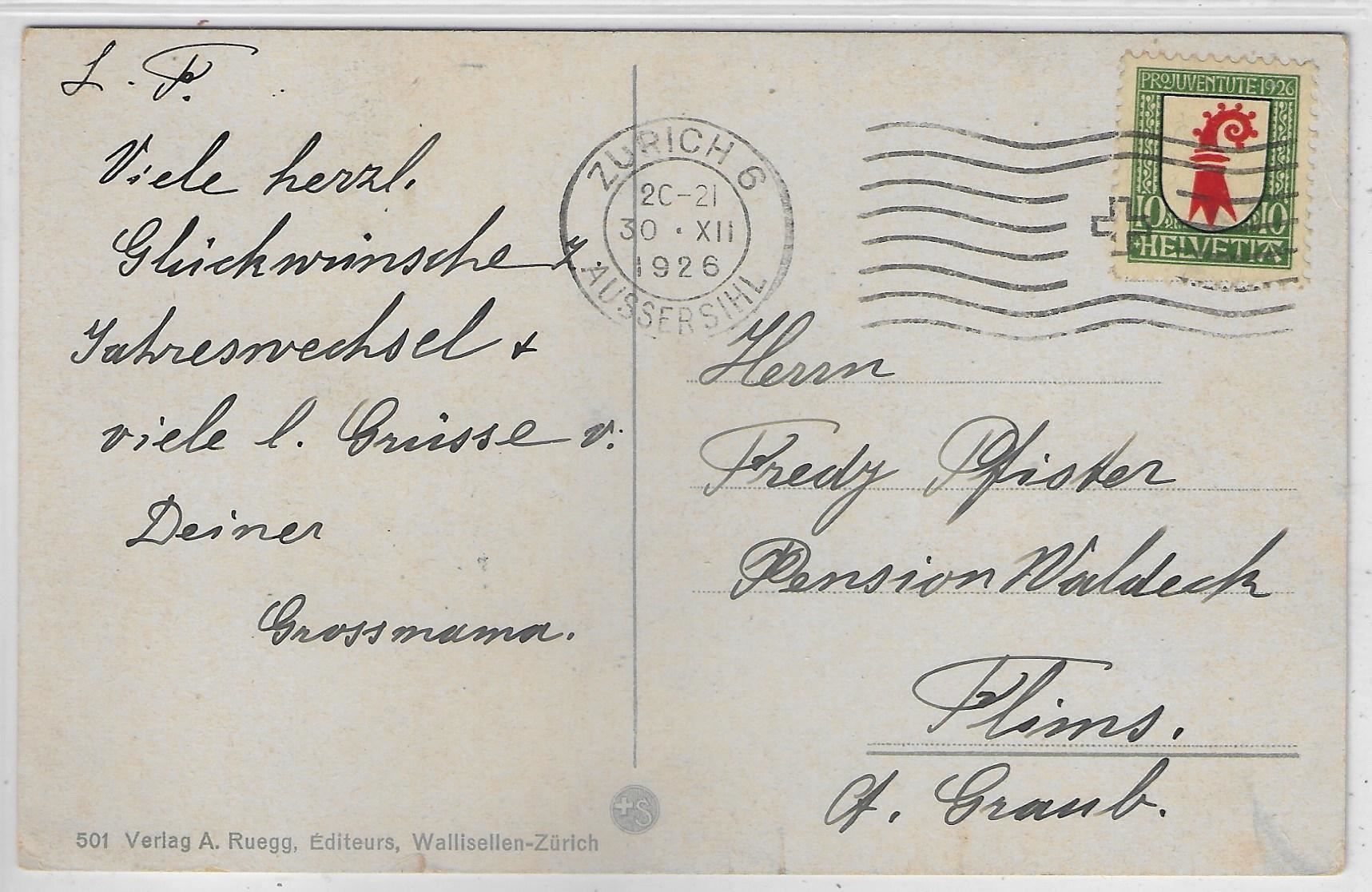 Cartoline postali: Herzliche Neujahrswünsche - Litho – Usato da Ettingen venduto da Kartenplanet 1