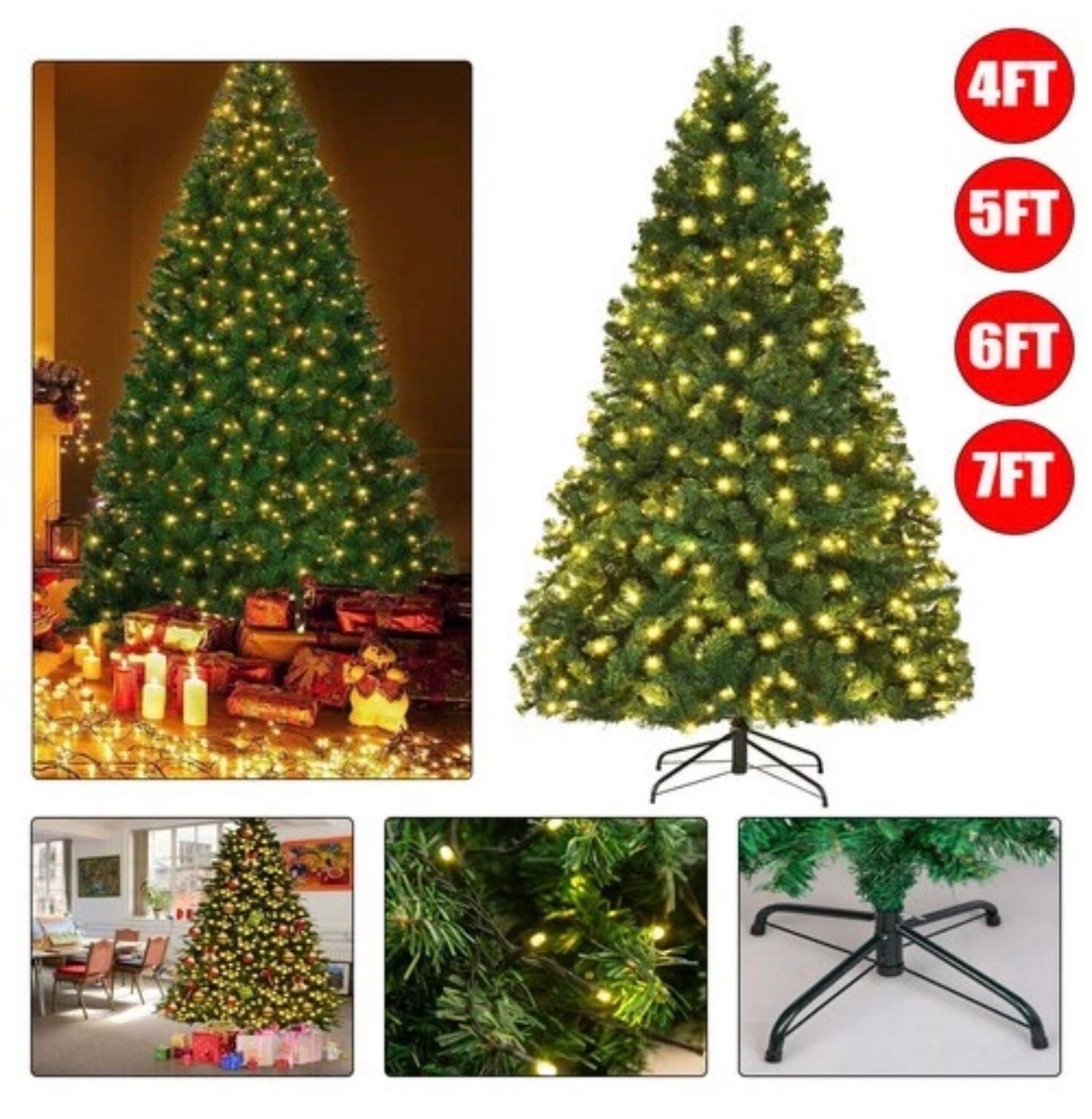 Alle Dekorationen: Weihnachtsbaum mit Beleuchtung 210 cm – Neu und originalverpackt aus Amriswil von JaJa-Express 1