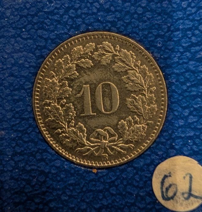 Tutti le monete: 10 Rappen 1962 – Usato da Arch venduto da coinsandmore 1