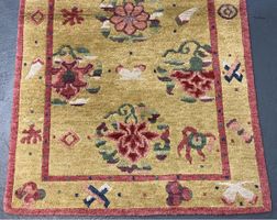 Nepal Teppich  153x91cm  gereinigt handgeknüpft  Wolle