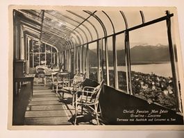 Christl. Pension Mon Désir Orselina Locarno Postkarte 1947