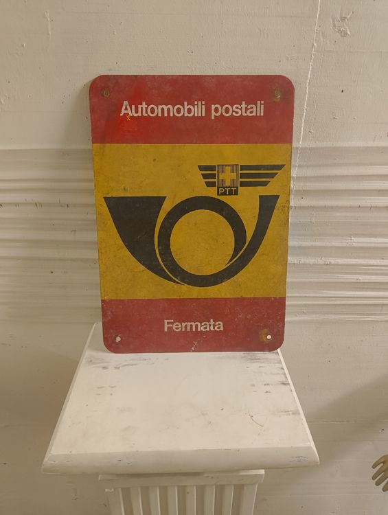 Altes PTT Postauto Schild - ein Stück Schweizer Geschichte! (Gebraucht ...