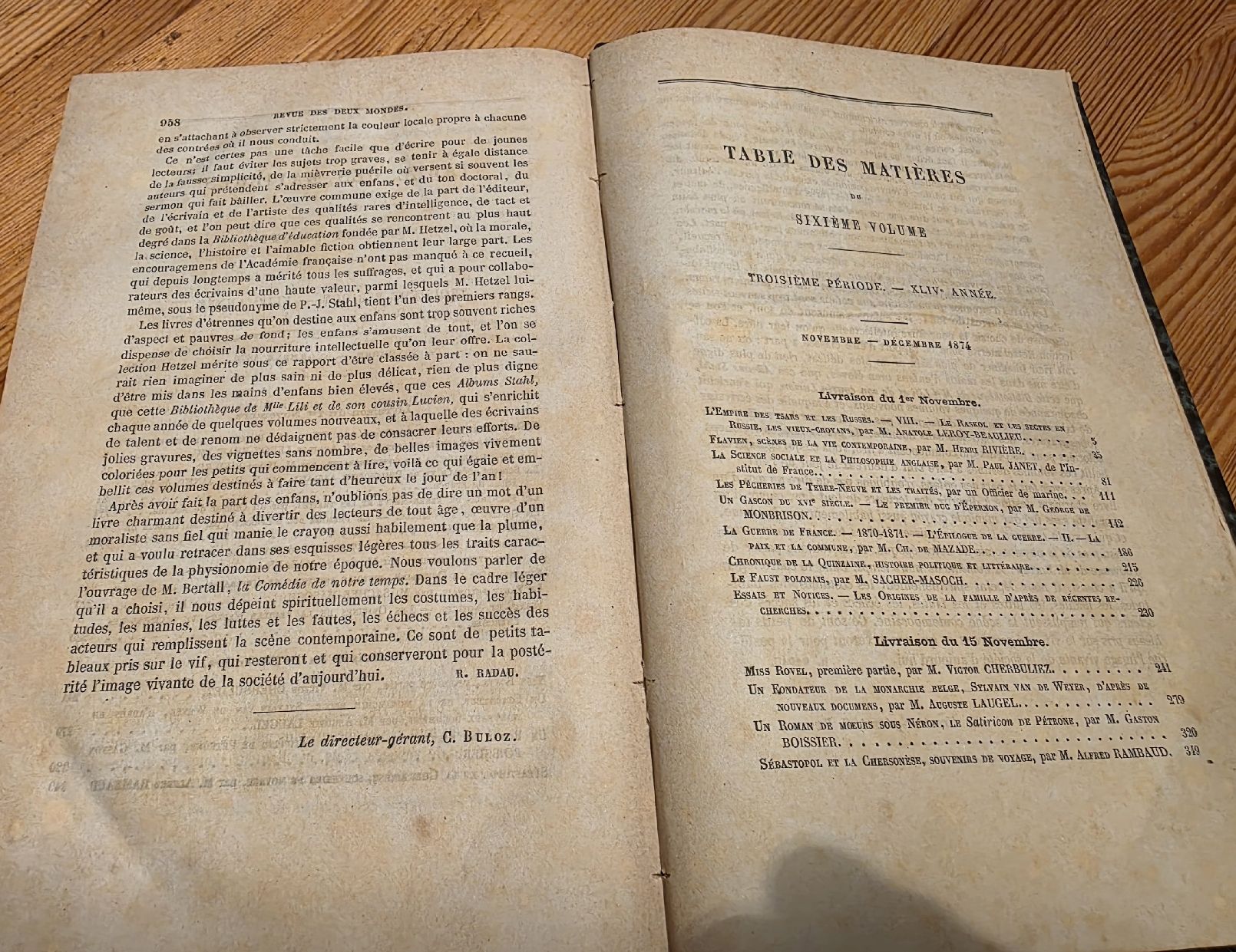 Libri: Revue des Deux Mondes 1874 – Usato da Bern venduto da phb_92q9 2