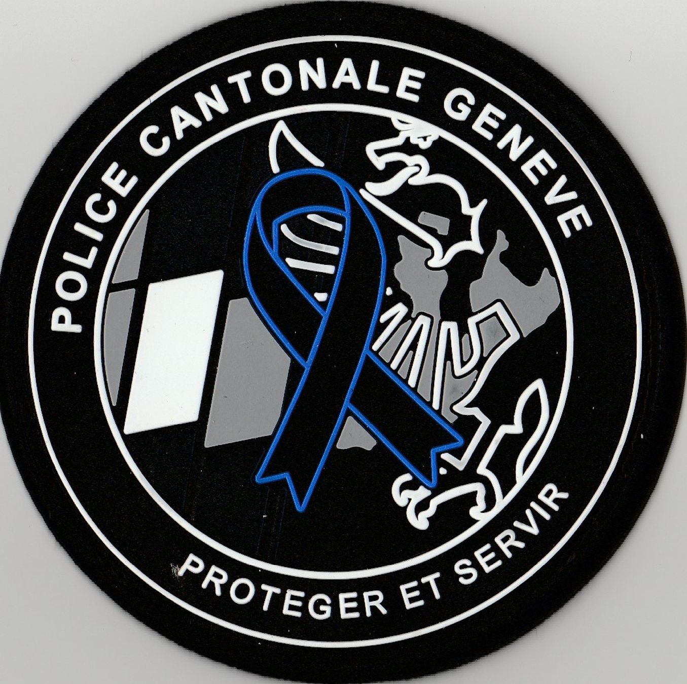 Swiss Placchette & Badge: Polizei Genf Abzeichen Patch Proteger Et Servir mit Klett. – Nuovo e nell'imballaggio originale da Emmenbrücke venduto da F.ingl-1947