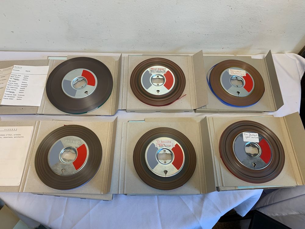 6 x Bandes Magnétiques - BASF SP52 - 15 cm - 270m + boitiers -Enregistrées -(75