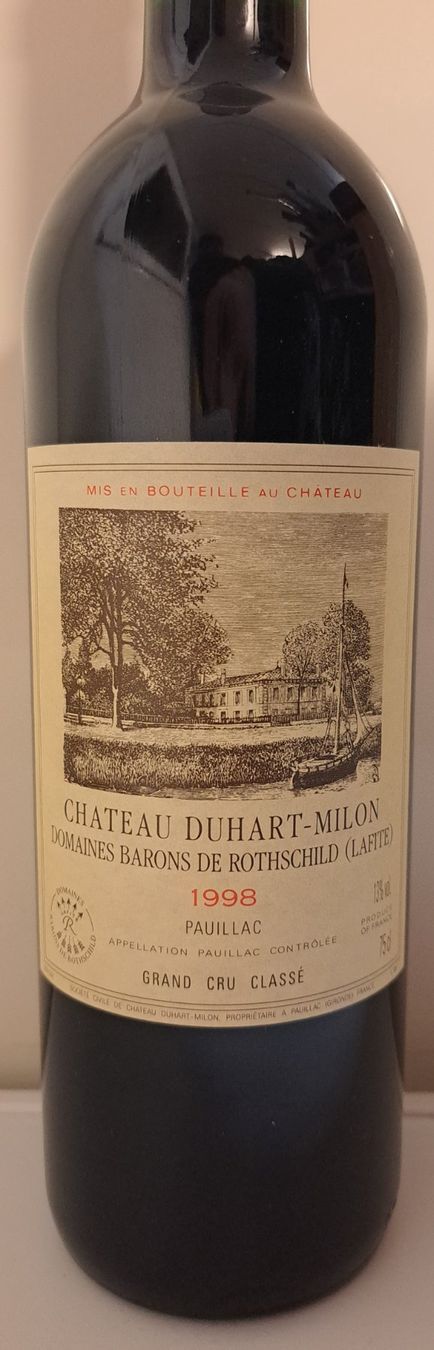 Lafite Rothschild Vins: Château Duhart-Milon 1998 – Neuf (Voir description) à Châtonnaye par JRuchat 1