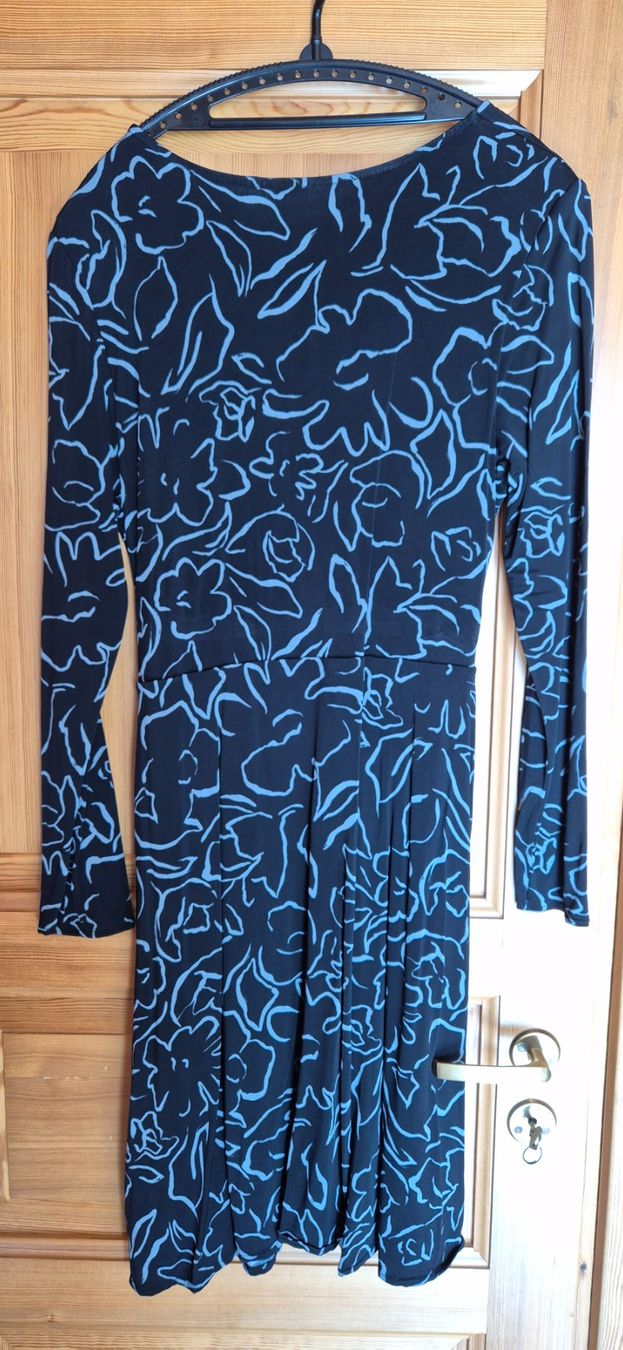 S.Oliver Vestiti: Robe noire imprimée, manches longues, élégante et chic – Usato da Troistorrents venduto da ell_6fws 2