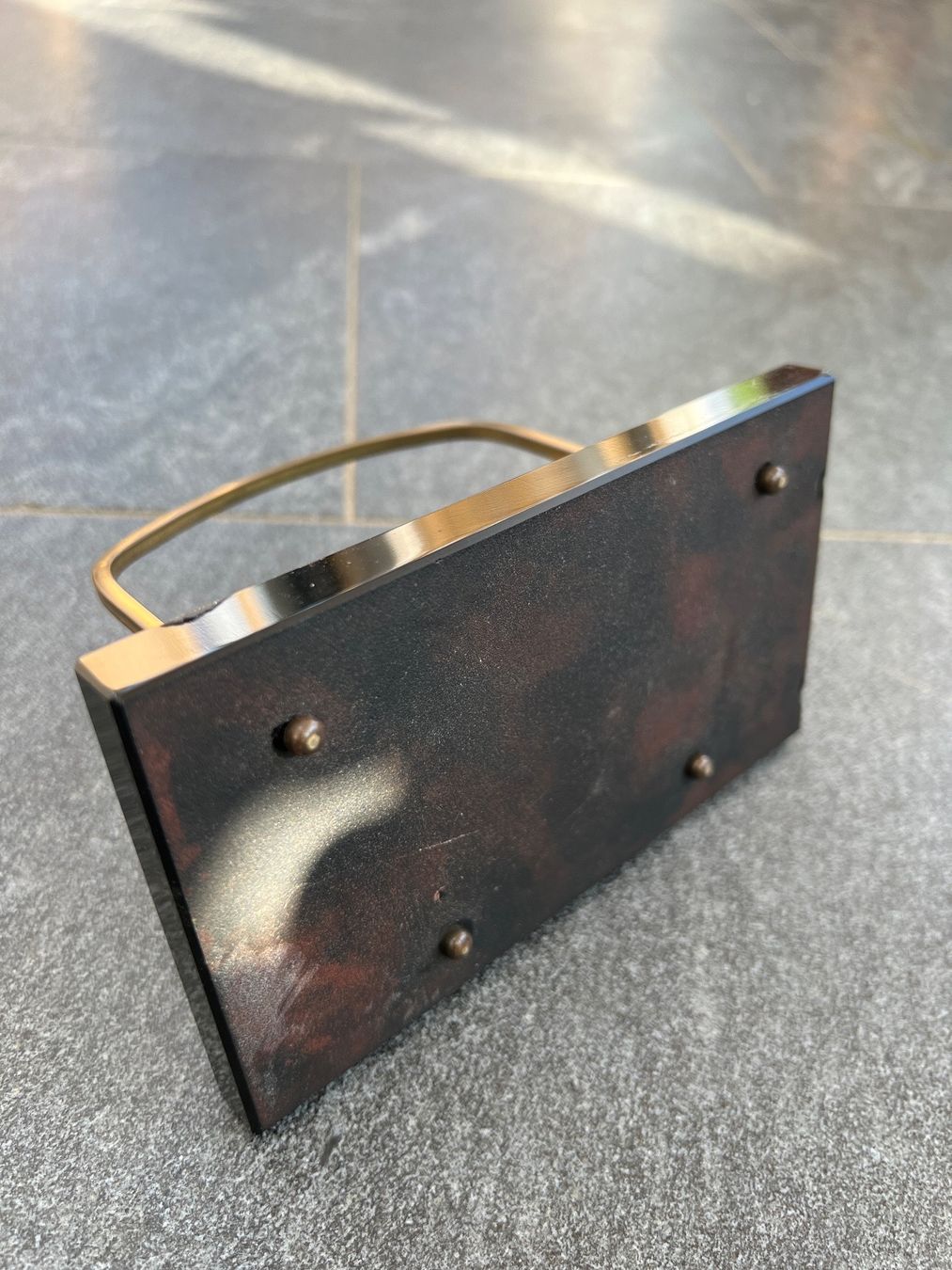 Altro in Scrittura & Disegno: Briefhalter Glas und Messing, Jugendstil Artdeco – Usato da Otelfingen venduto da Markthalle_C 3