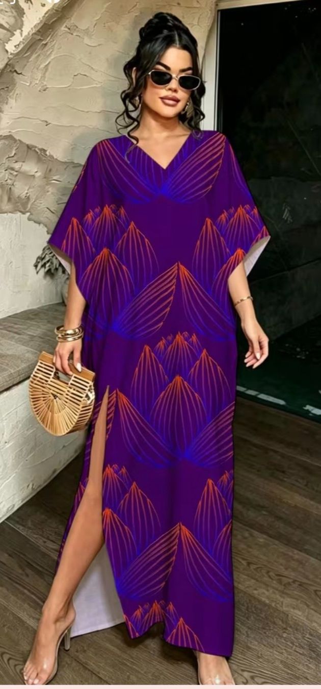 Vestiti: Robe longue violette imprimé neuve – Usato da Neuchâtel venduto da simbajoyce123