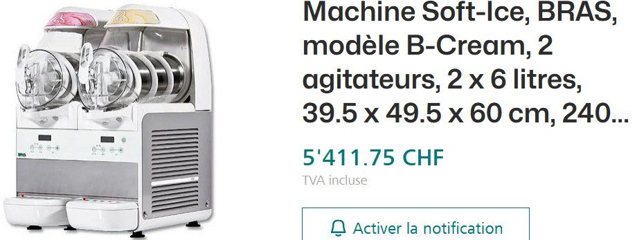 Elettrodomestici da cucina: Machine Soft-Ice BRAS machine à glace / Eismaschine – Usato da Collonges venduto da arashee 3