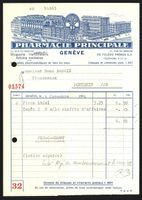 Rechnung Geneve 1941, Pharmacie Principa