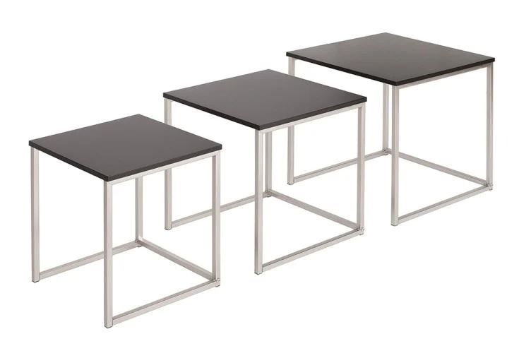 Tavoli: Design Beistelltisch 3er Set Edelstahl – Nuovo e nell'imballaggio originale da Winterthur venduto da aredo 9
