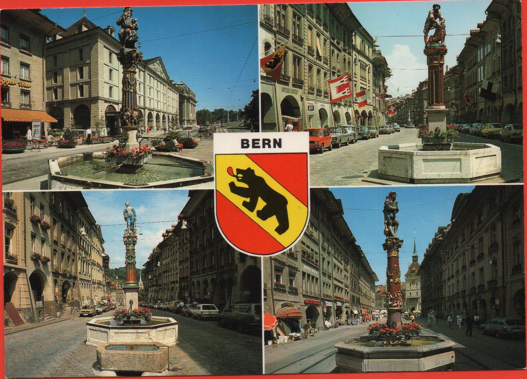 Ansichtskarten: 4 Ansichtskarten BERN Vier Brunnen, Winter, Münster, Bären – Neu (gemäss Beschreibung) aus Jona von philajona