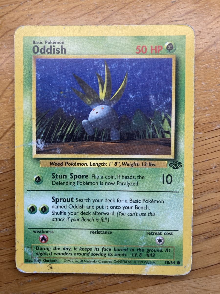 Pokémon Carte collezionabili: Oddish - 58/64 VINTAGE – Usato da Zürich venduto da sushitwiceaweek