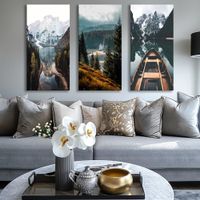 Riesig 🔝 SUPER PREIS 💲 Wandbild 120x80 NEU / Natur See