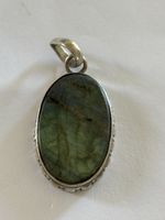 Anhänger Labradorit Sterling Silber 925 oval Damen Schmuck