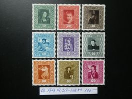 FL 1949 Nr. 217-225 postfrisch **