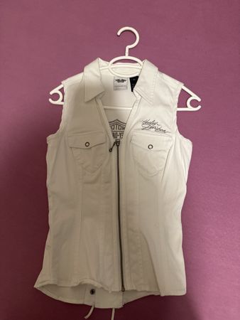 Harley Davidson Top, weiss, Gr. XS