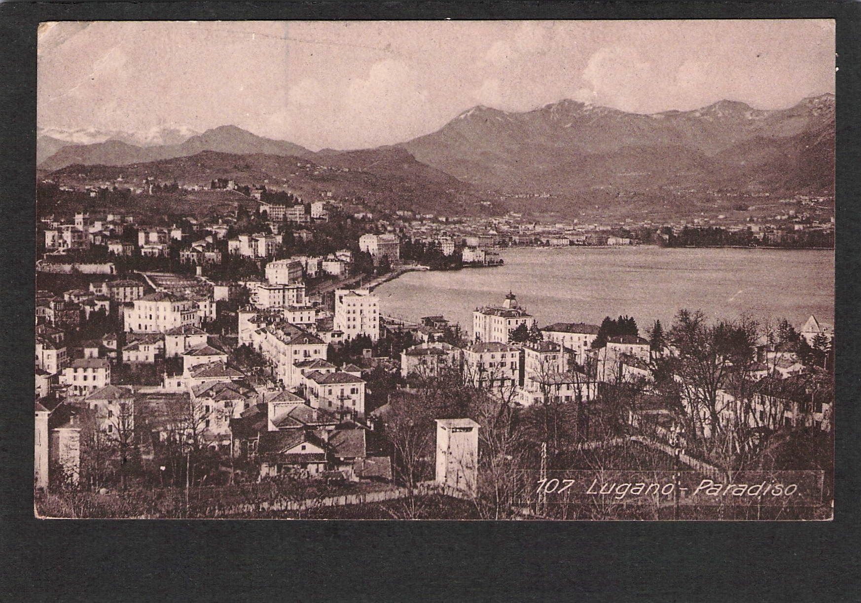 Cartoline postali: CP/TI Lugano Paradiso , 1921 – Usato da Reichenburg venduto da Pipo-67