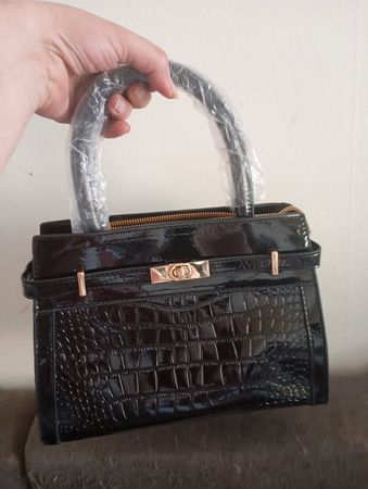 Damentasche Birkin Style Kroko Optik