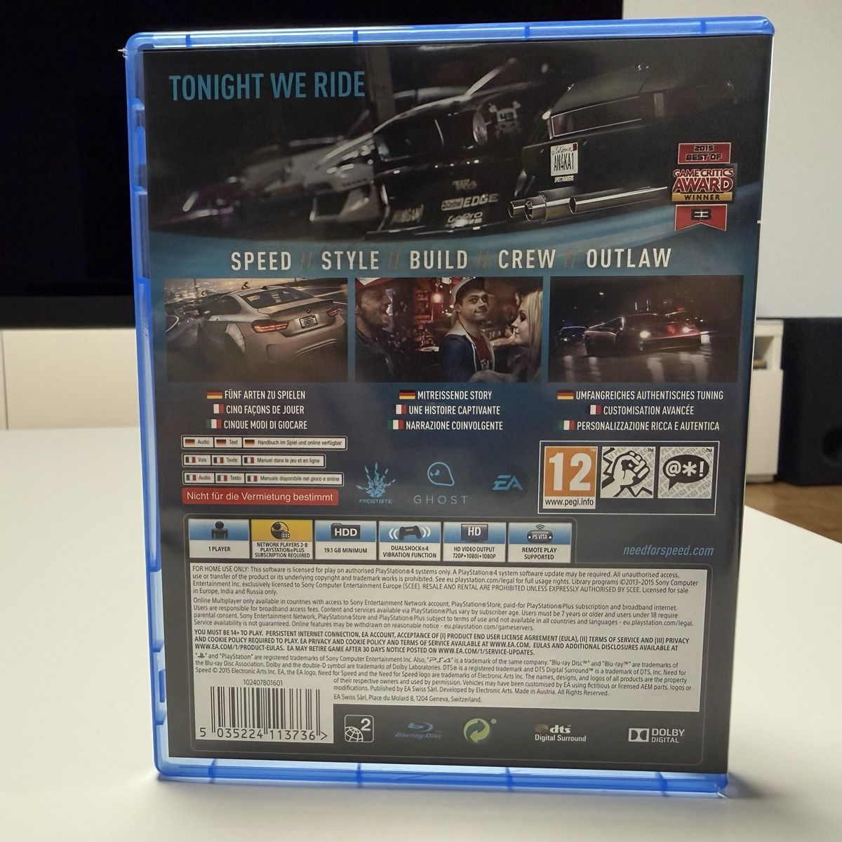 Sony Jeux: Need for Speed PS4 – D'occasion à Landschlacht par Slad_7 1