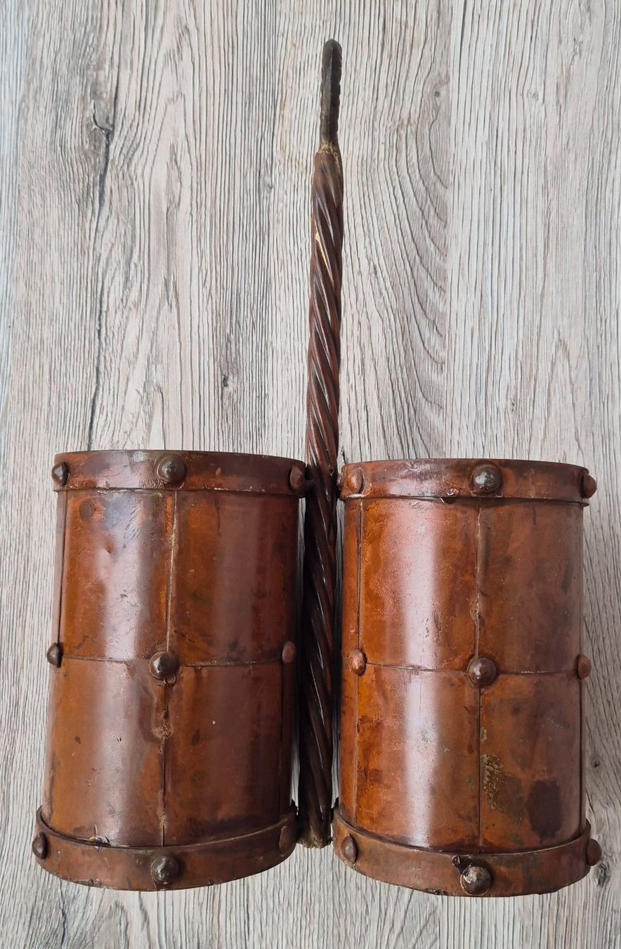 Portabottiglie: rustikaler Weinflaschenhalter aus Kupfer – Usato da Neerach venduto da sillis 3