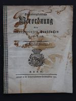 HOCHOBRIGKEITLICHE VERORDNUNG,BERN,1780