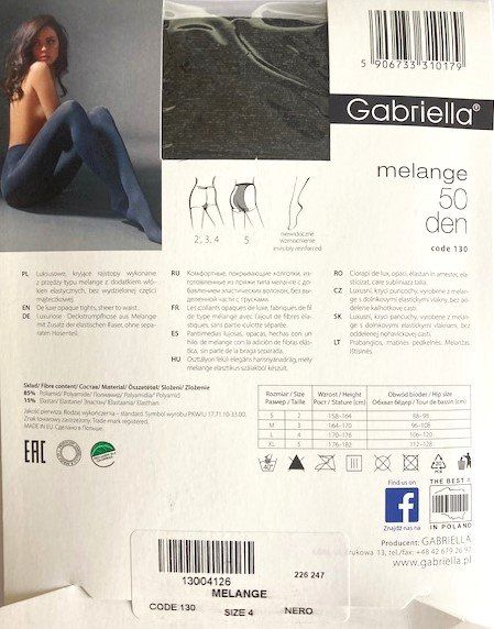 Strümpfe & Strumpfhosen: Strumpfhose Gabriella melange – Neu und originalverpackt aus Menziken von ABA60 1