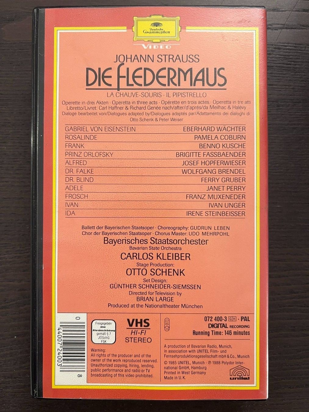 Tutti i VHS: Die Fledermaus – Usato da Zürich venduto da F84 1