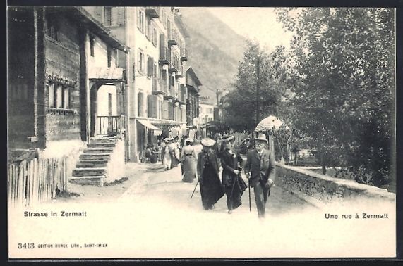Ansichtskarten: AK Zermatt, Une Rue – Gebraucht aus Berlin von bartko-reher