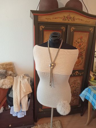 Autumn Cashmere Pullover mit Pelz  M