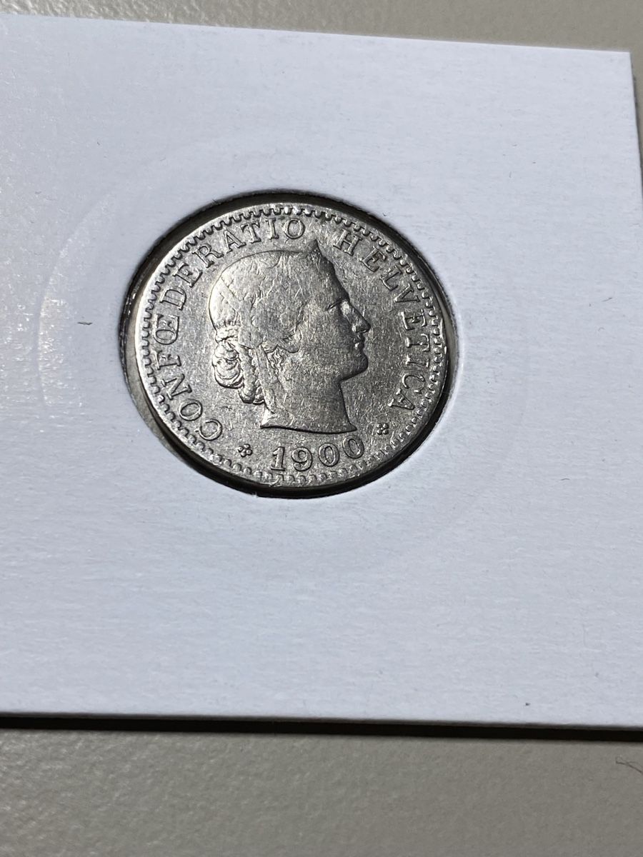 Alle Münzen: Suisse - 20 centimes - 1900 – Gebraucht aus Payerne von Mike1682 1