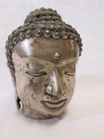 Fund Alt Patina Versilbert Buddha-Kopf Thailand Kambodscha