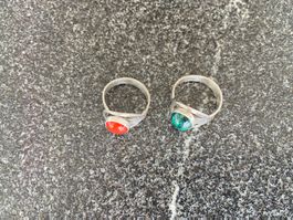 Zwei Silberringe grössenverstellbar