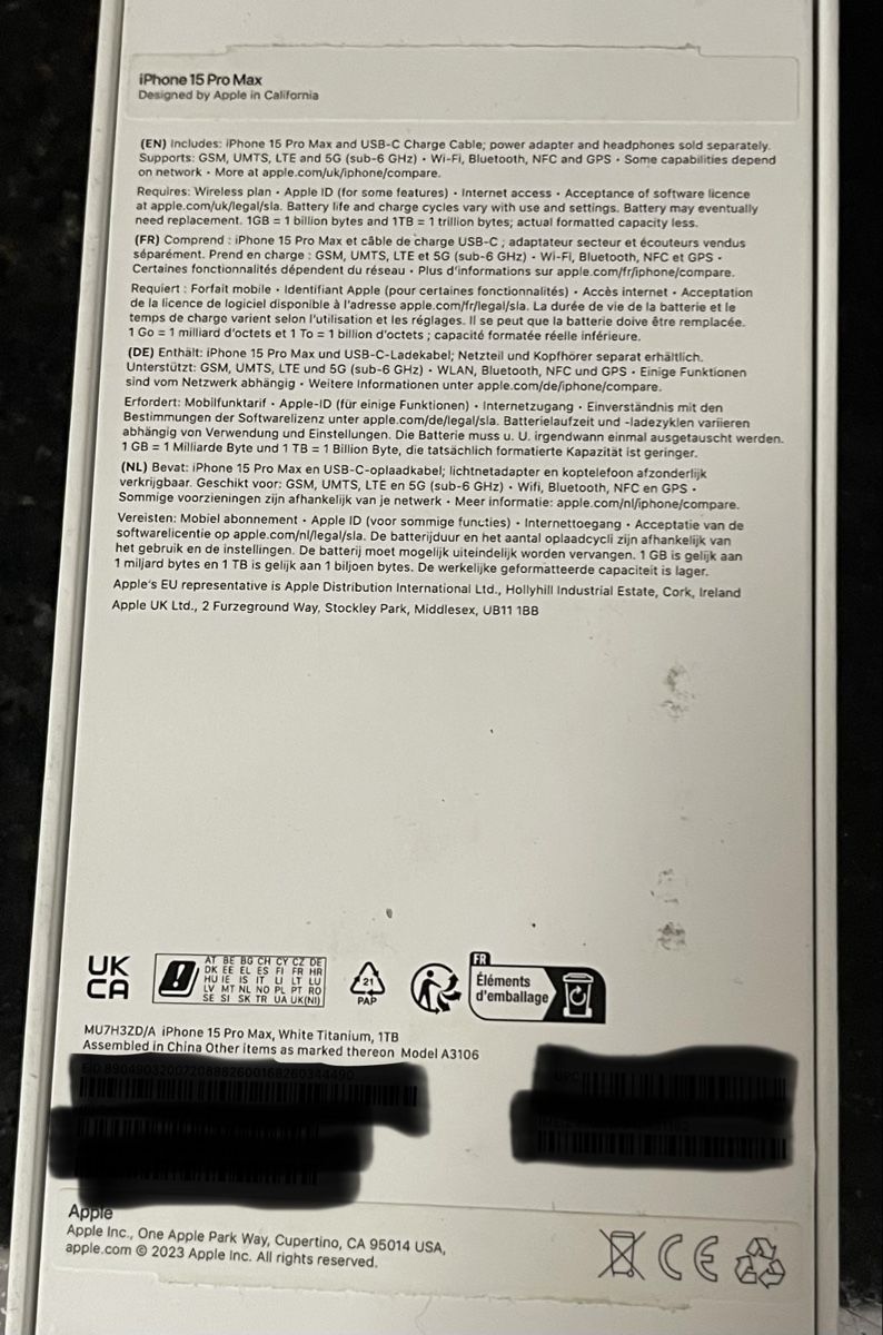 Apple Telefoni cellulari / Smartphones: Apple iPhone 15 Pro max 1TB  – Usato da Nürensdorf venduto da Bello8 5