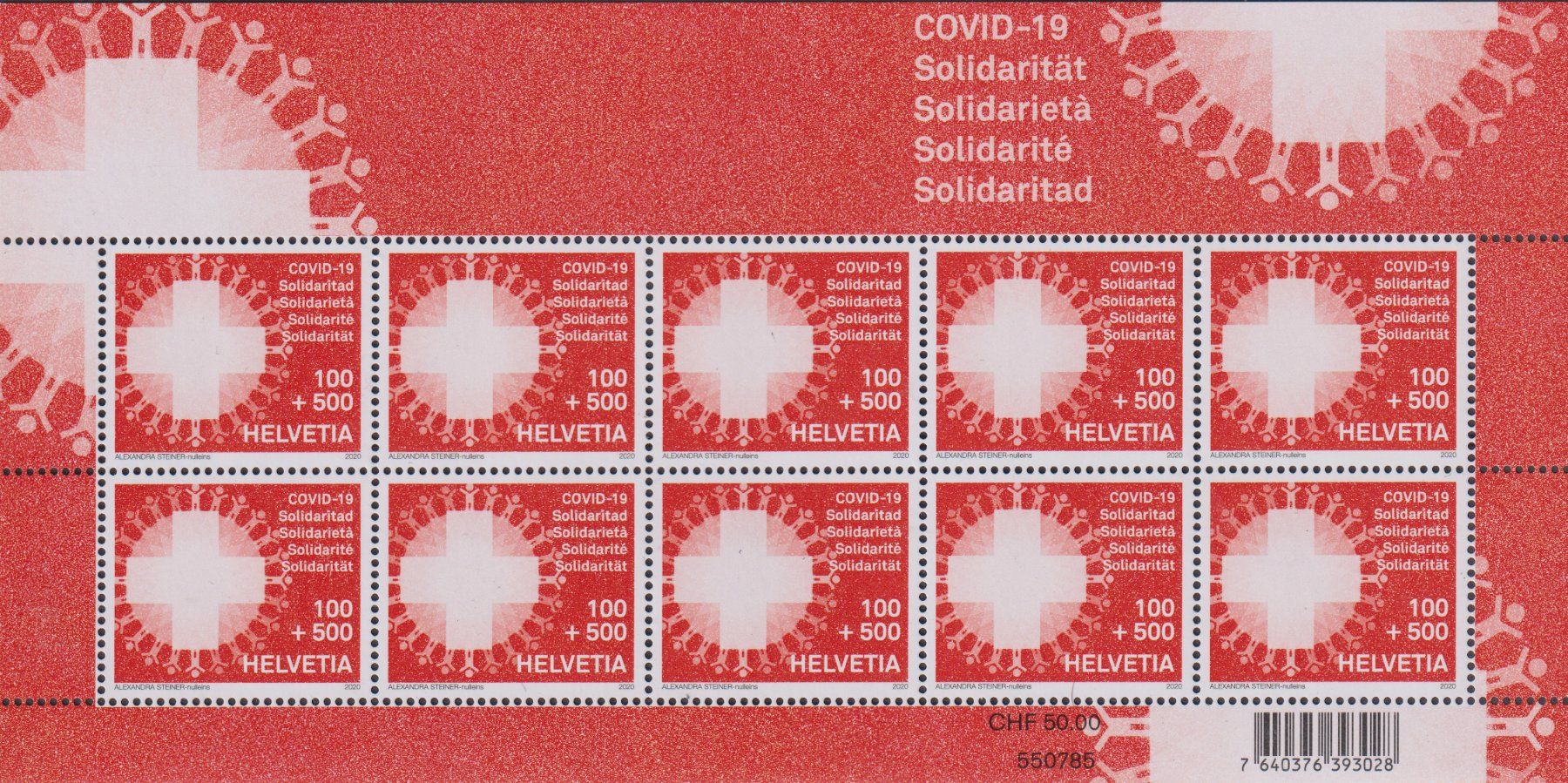 Tutti i francobolli: COVID Kleinbogen 2020 ** – Usato da Eschlikon TG venduto da PhilCon