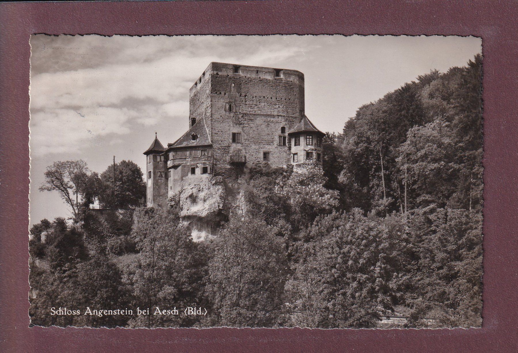Ansichtskarten: SCHLOSS ANGENSTEIN bei Aesch - 1948 – Gebraucht aus Pully von nicecards