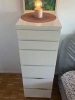 Holz hoch Schrank Kommode weiss Spiegel Ikea guter Zustand