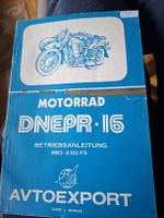 motorrad DNEPR 16  betriebsanleitung original oldtimer moto 
