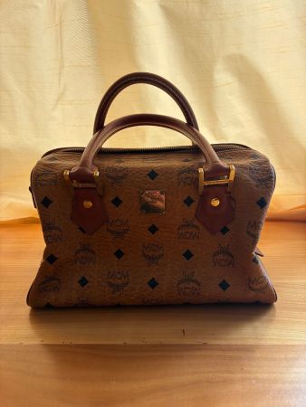 MCM Boston Bag, Vintage Design, Handtasche, Braun, Top!