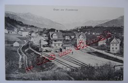 St. Gallen Krummenau Bahnhof mit Dampflok anno dazumal