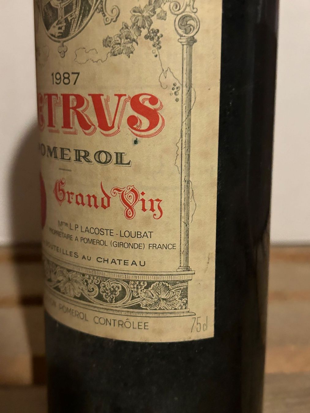 Vino: EXCEPTIONNEL Petrus 1987 Pomerol – Nuovo (secondo la descrizione) da Roche VD venduto da avediscipule 3