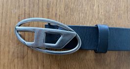 Diesel Ledergürtel schwarz, 80 cm lang