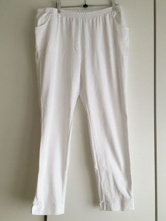 Neue sehr bequeme weisse Jersey-Hosen von Peter Hahn