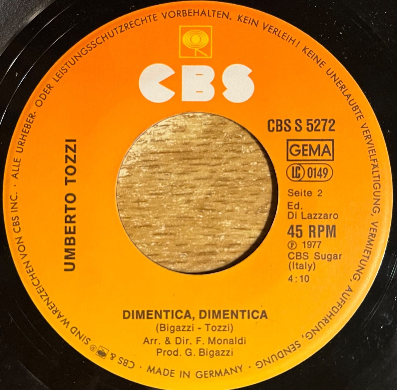 Dischi in vinile: UMBERTO TOZZI - TI AMO – Usato da Bussigny venduto da vinyl-pas-cher 3